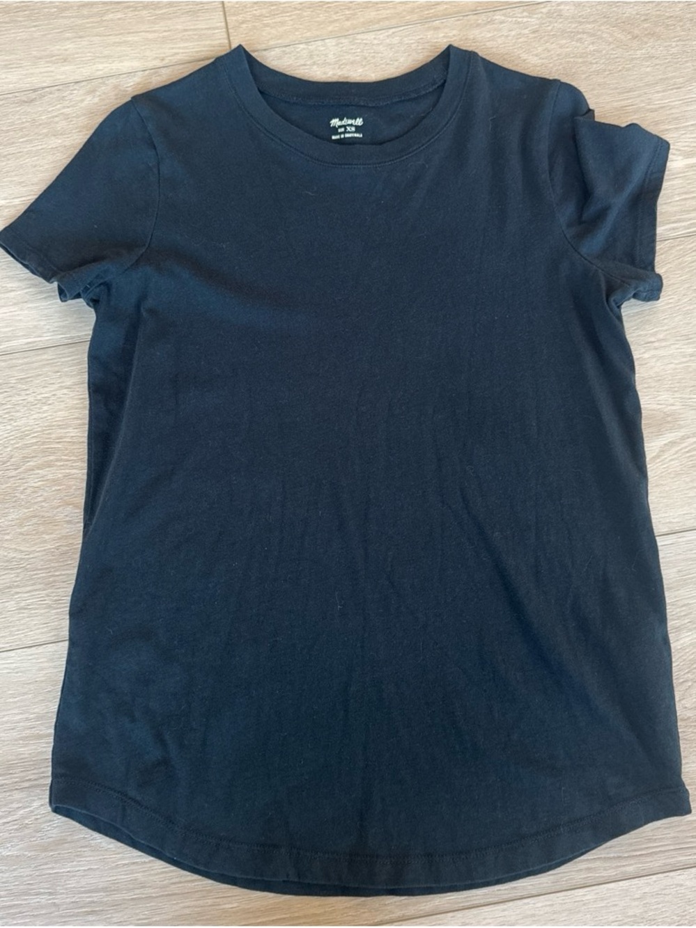Madewell Black Short-Sleeve Crewneck Tee